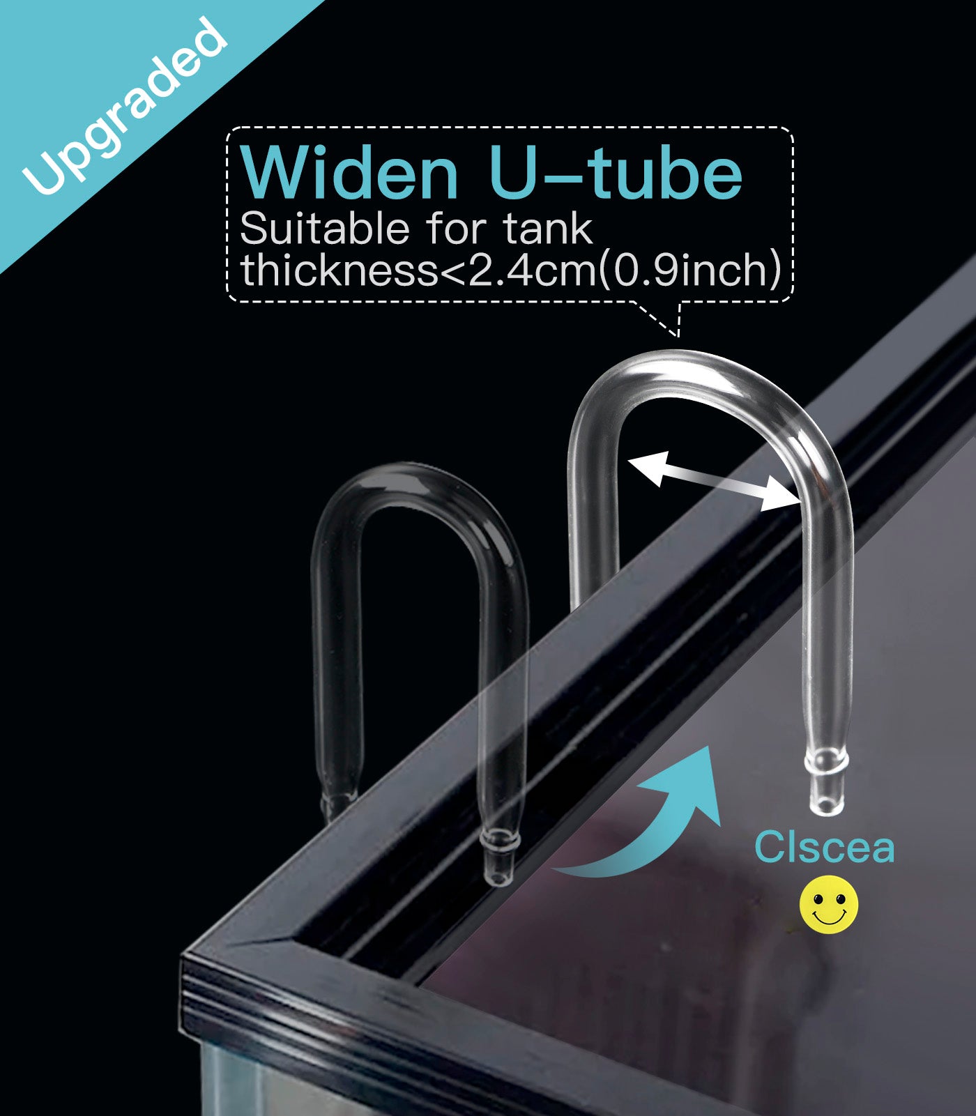 Aquarium Glass CO2 Diffuser Atomizer with U Tube Check Valve Suction Cup Premium Version