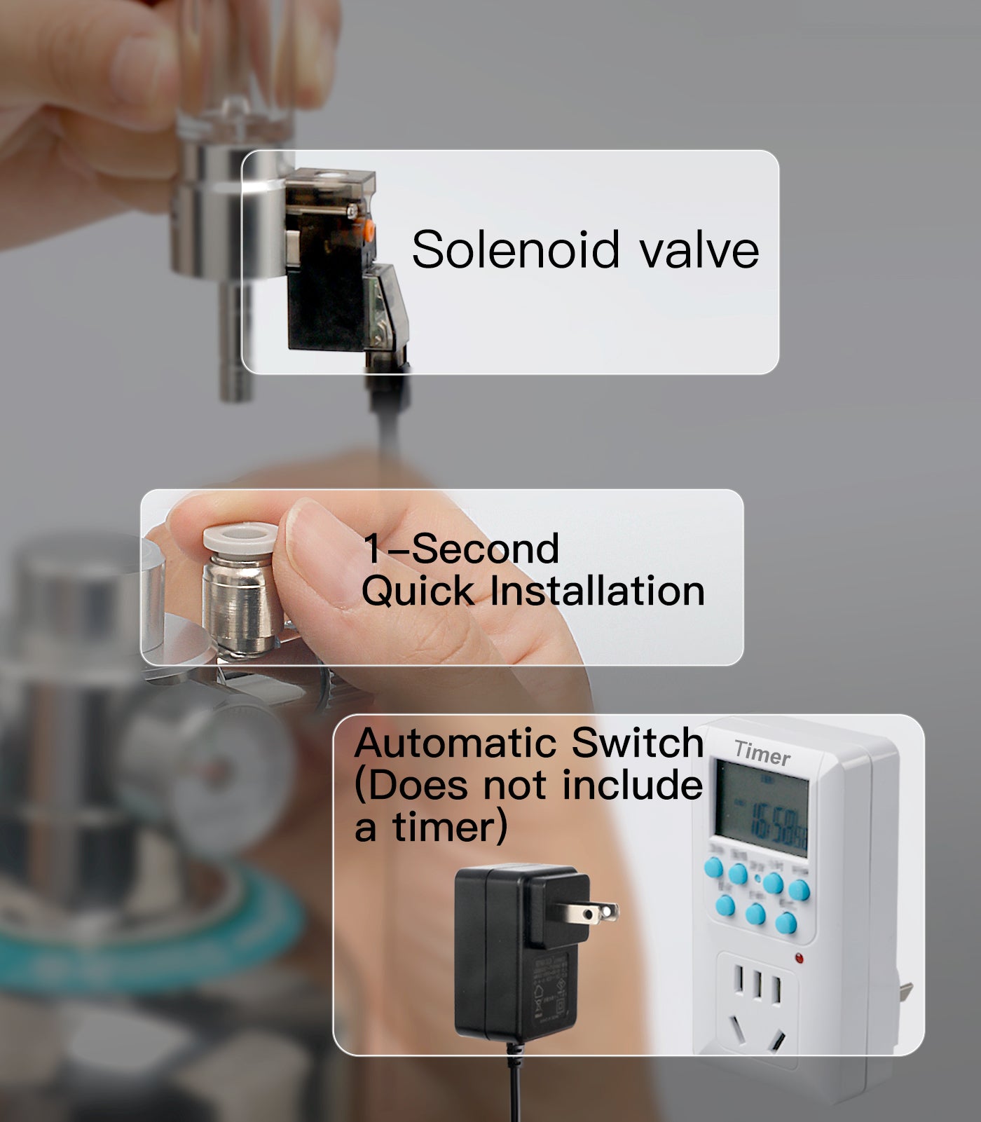 Aquarium CO2 Generator with Solenoid Valve for Aquarium Plants 1L G600mini