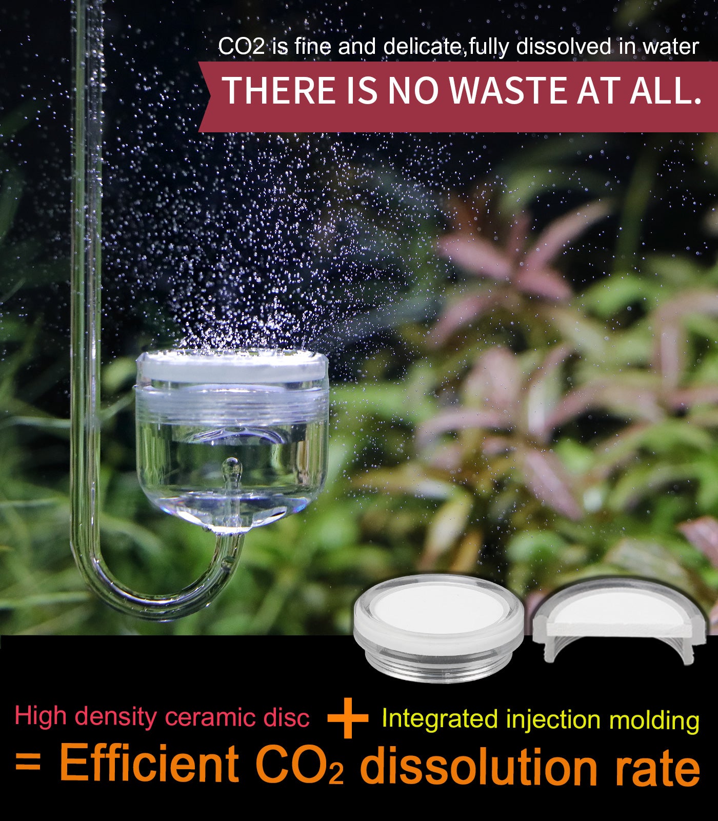 Clscea Aquarium CO2 Diffuser Ceramic Replacement, Normal S
