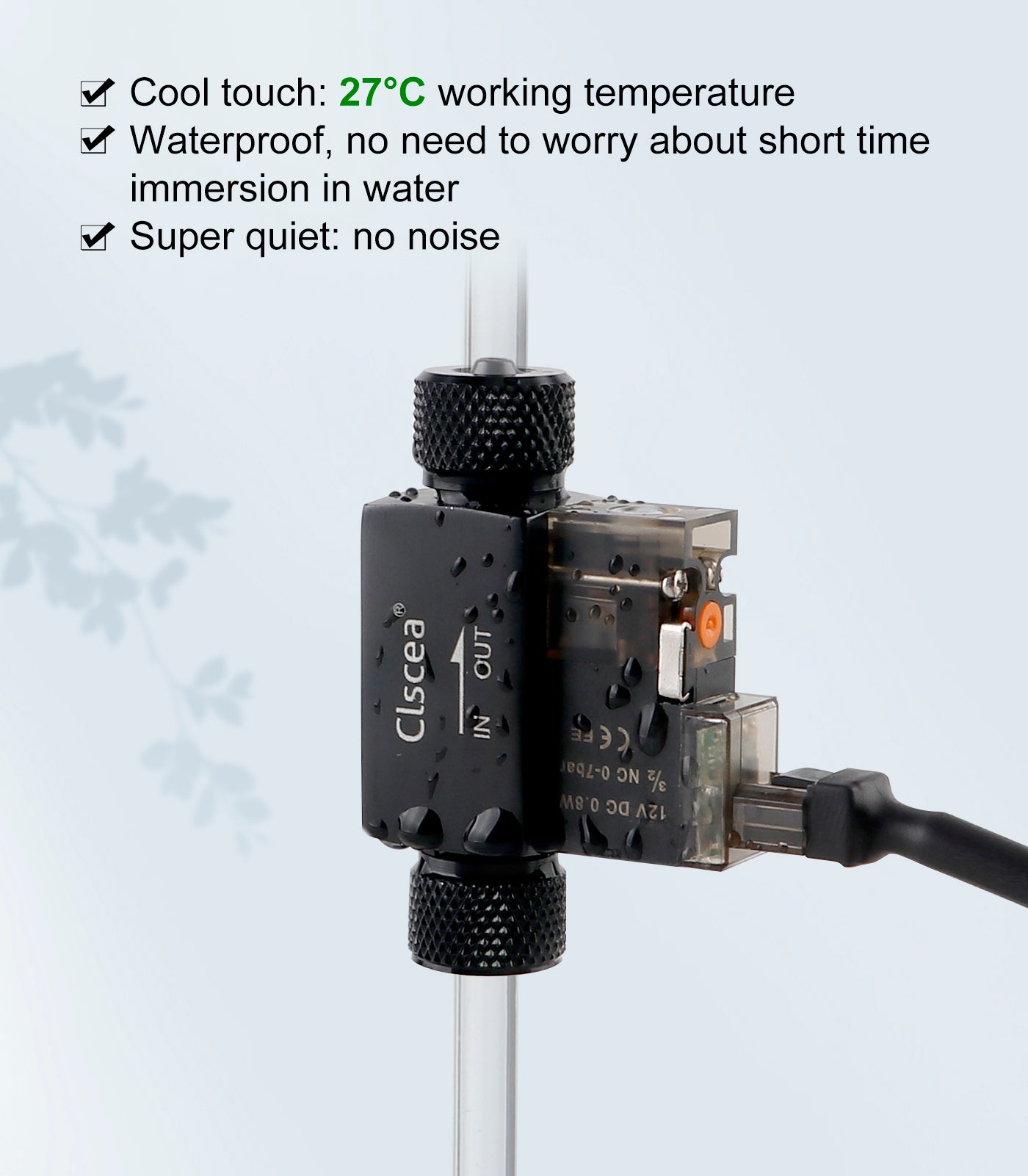 Inline CO2 Solenoid Valve Mini Low Temperature for Aquarium CO2 System