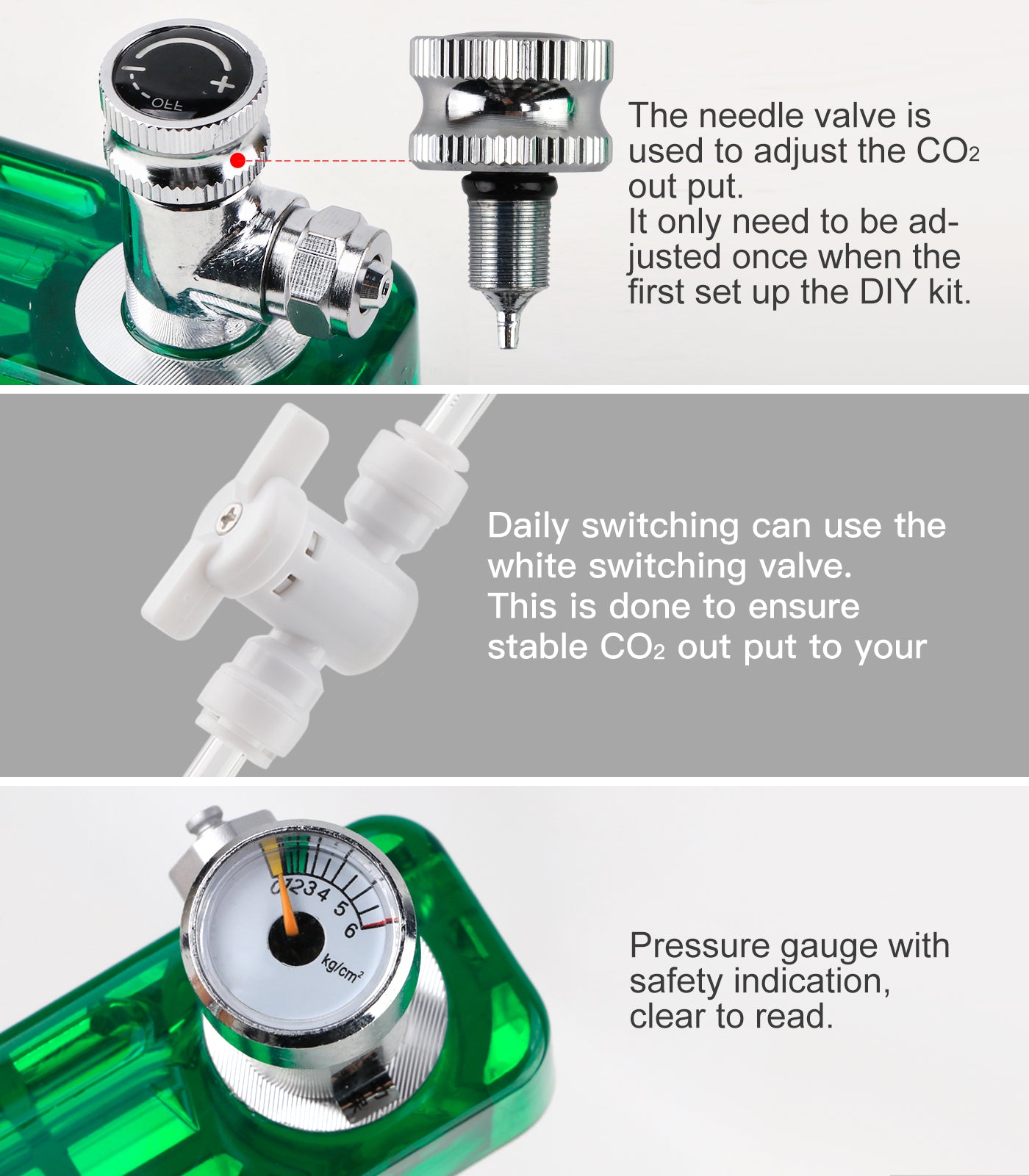 DIY CO2 Generator System Kit with Safety Valve 1 Second Quick Reaction for Aquarium Plants Integrated Design