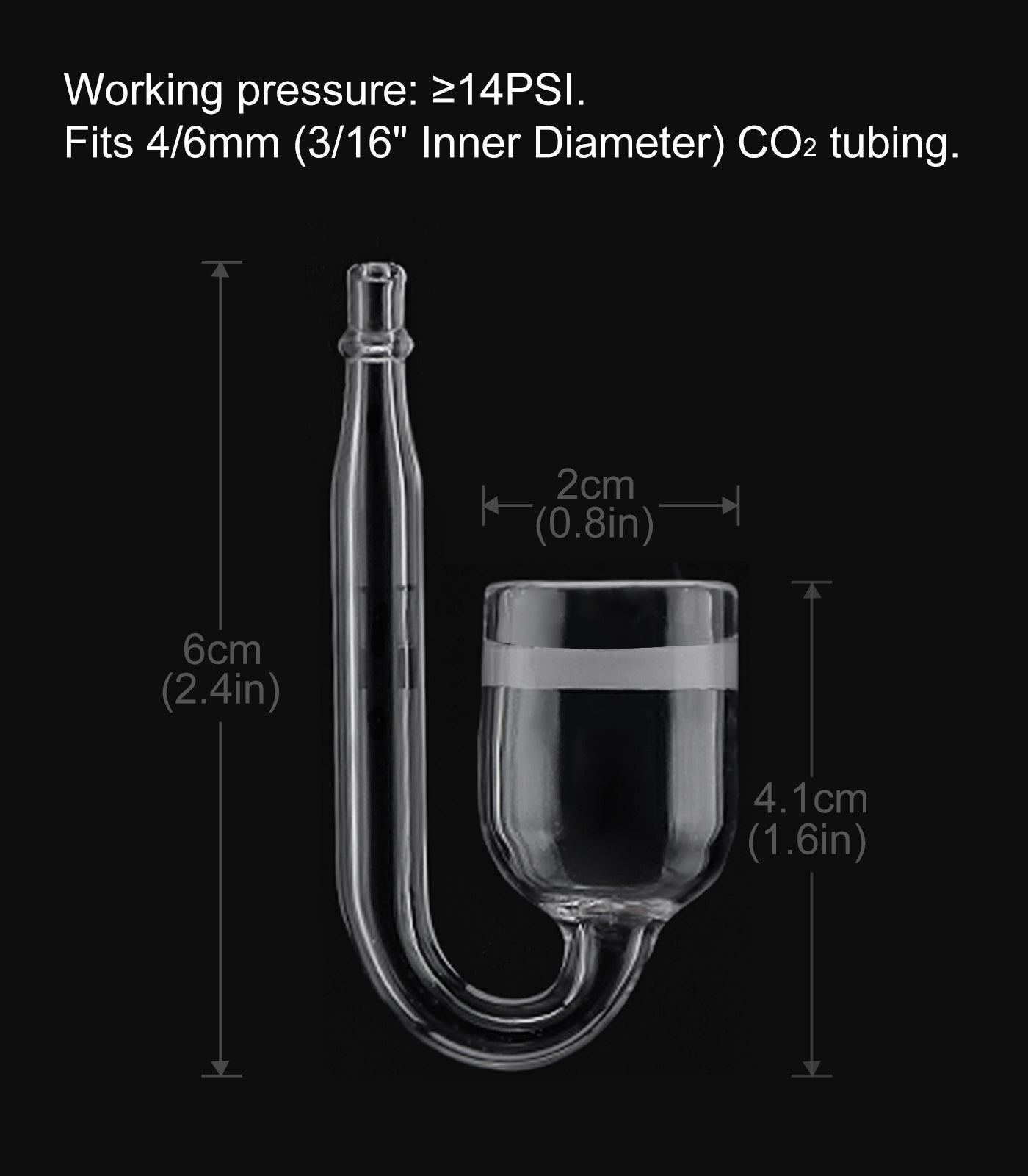 Aquarium Glass CO2 Diffuser Nano Atomizer Without U Tube Common Version
