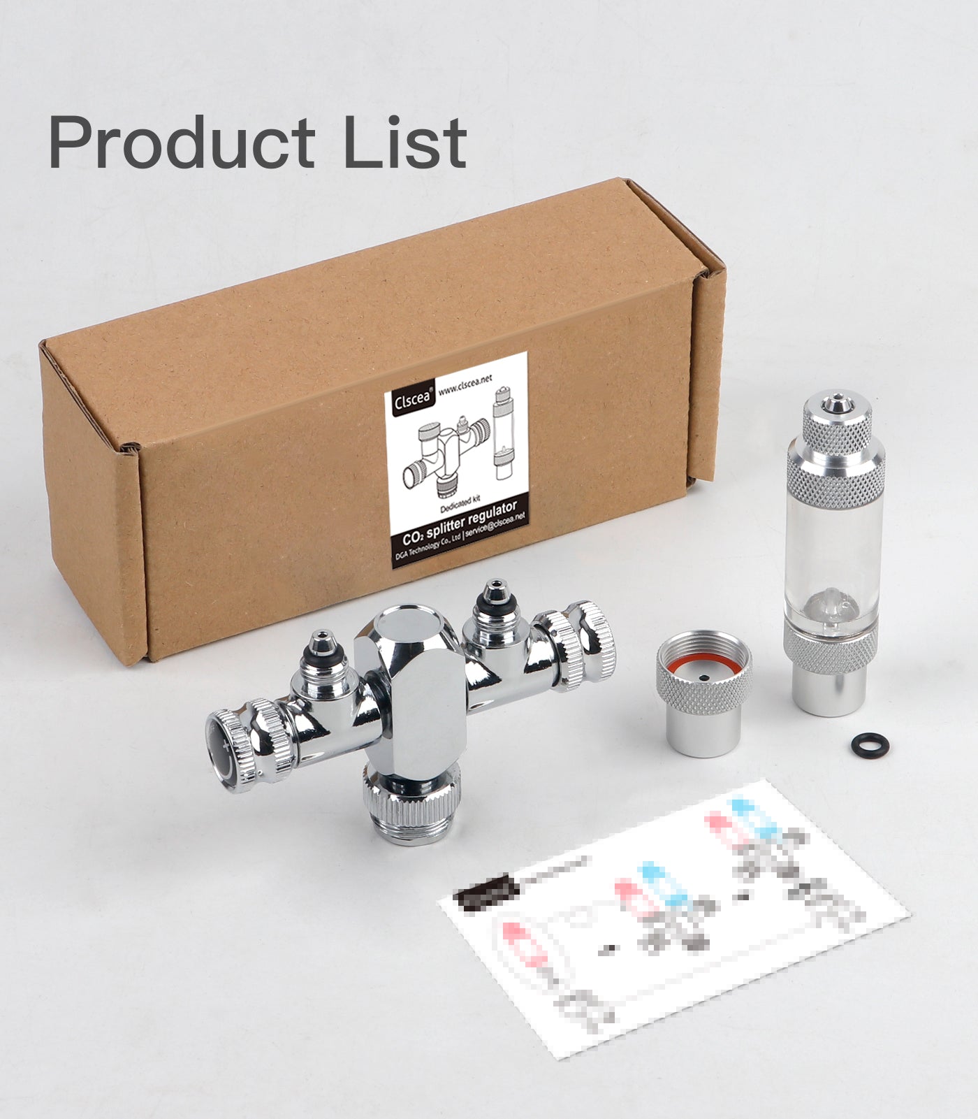 Clscea Aquarium CO2 Splitter Regulator Valve 2 Way, Dedicated to CO2 Generator