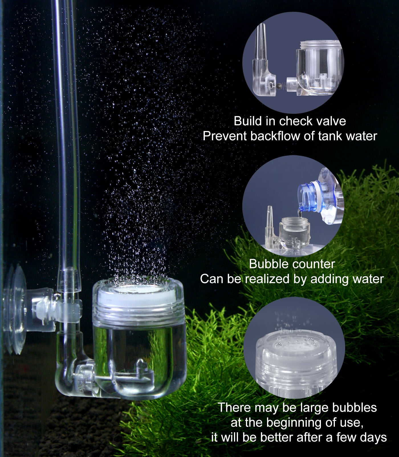 CO2 Kit for Aquarium - DIY System and Diffuser 2-in-1 Design G500-Blue