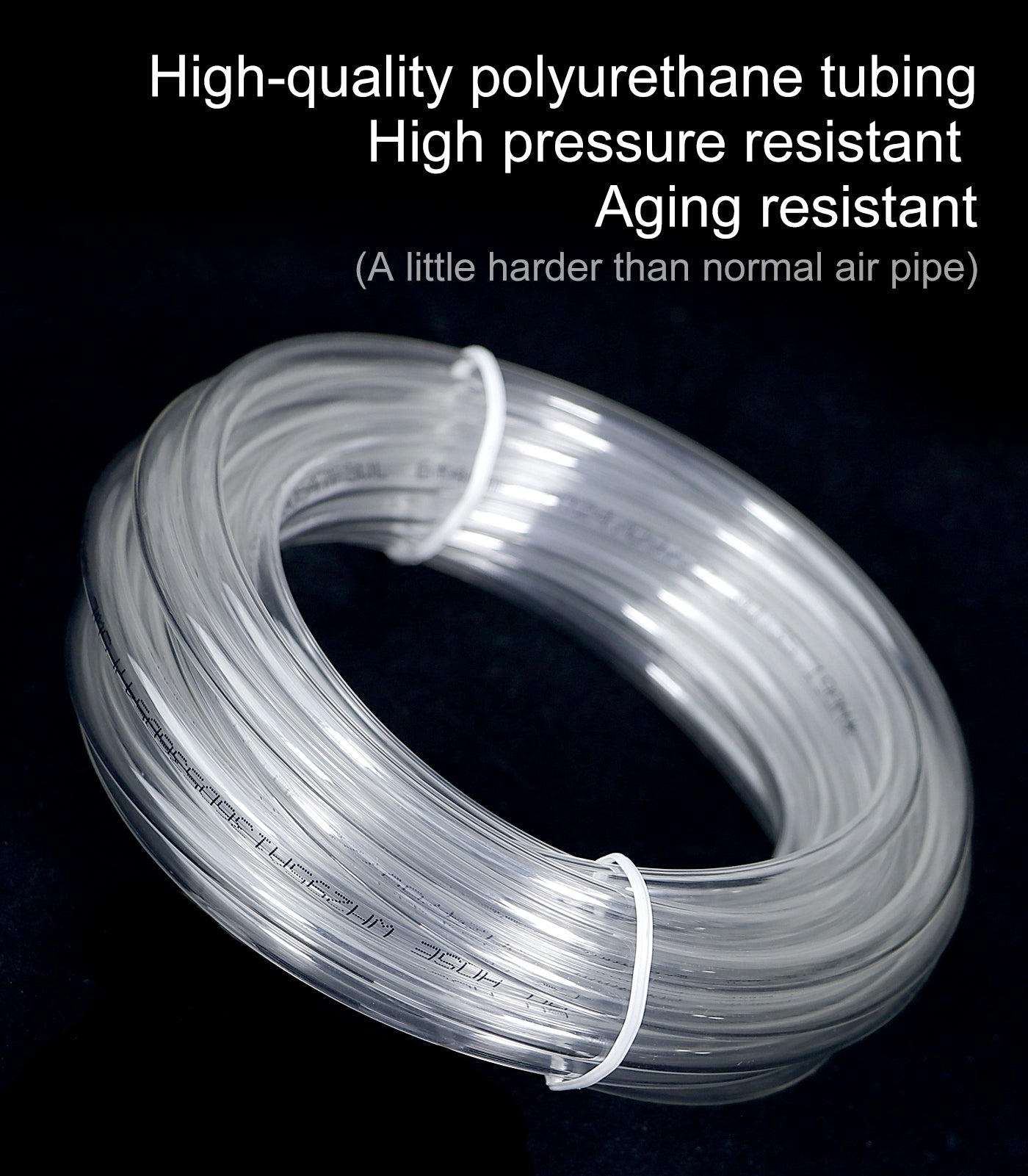 Aquarium CO2 Proof Tubing Flexible Kink-Resistant PU Tube 3/16" (16.4ft), Clear