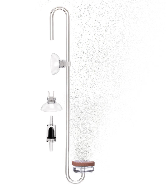 Acrylic CO2 Diffuser for Aquarium Planted Tank, Hooked version-20cm