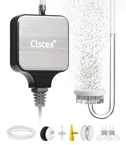 Small Air Pump for Fish Tank Aquarium Aerator for 1-15 G Super Quiet 1.5 Watts, Complete kit