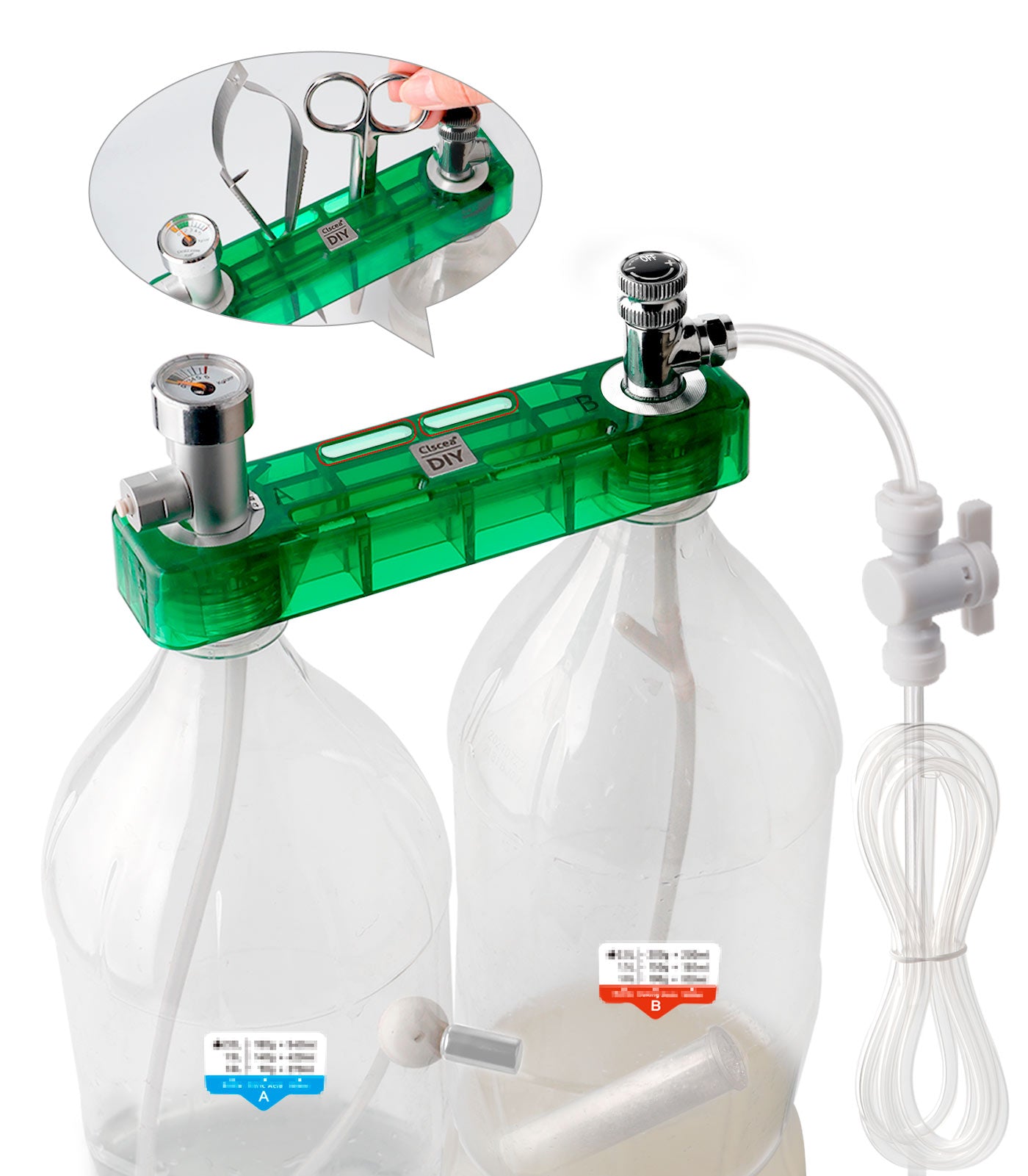 DIY CO2 Generator System Kit with Safety Valve 1 Second Quick Reaction for Aquarium Plants Integrated Design