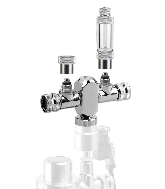 Clscea Aquarium CO2 Splitter Regulator Valve 2 Way, Dedicated to CO2 Generator