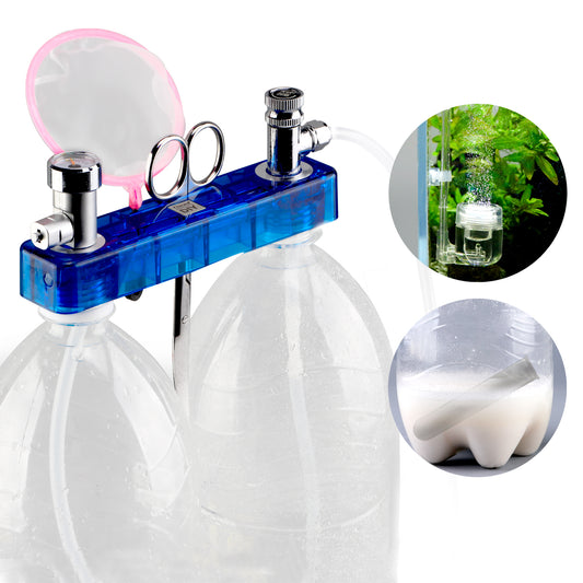 CO2 Kit for Aquarium - DIY System and Diffuser 2-in-1 Design G500-Blue