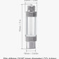 Aquarium CO2 Bubble Counter with Built-in Check Valve for CO2 Generator Regulator, Single Head