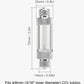 Aquarium CO2 Bubble Counter with Built-in Check Valve for CO2 Generator Regulator, Double-Head