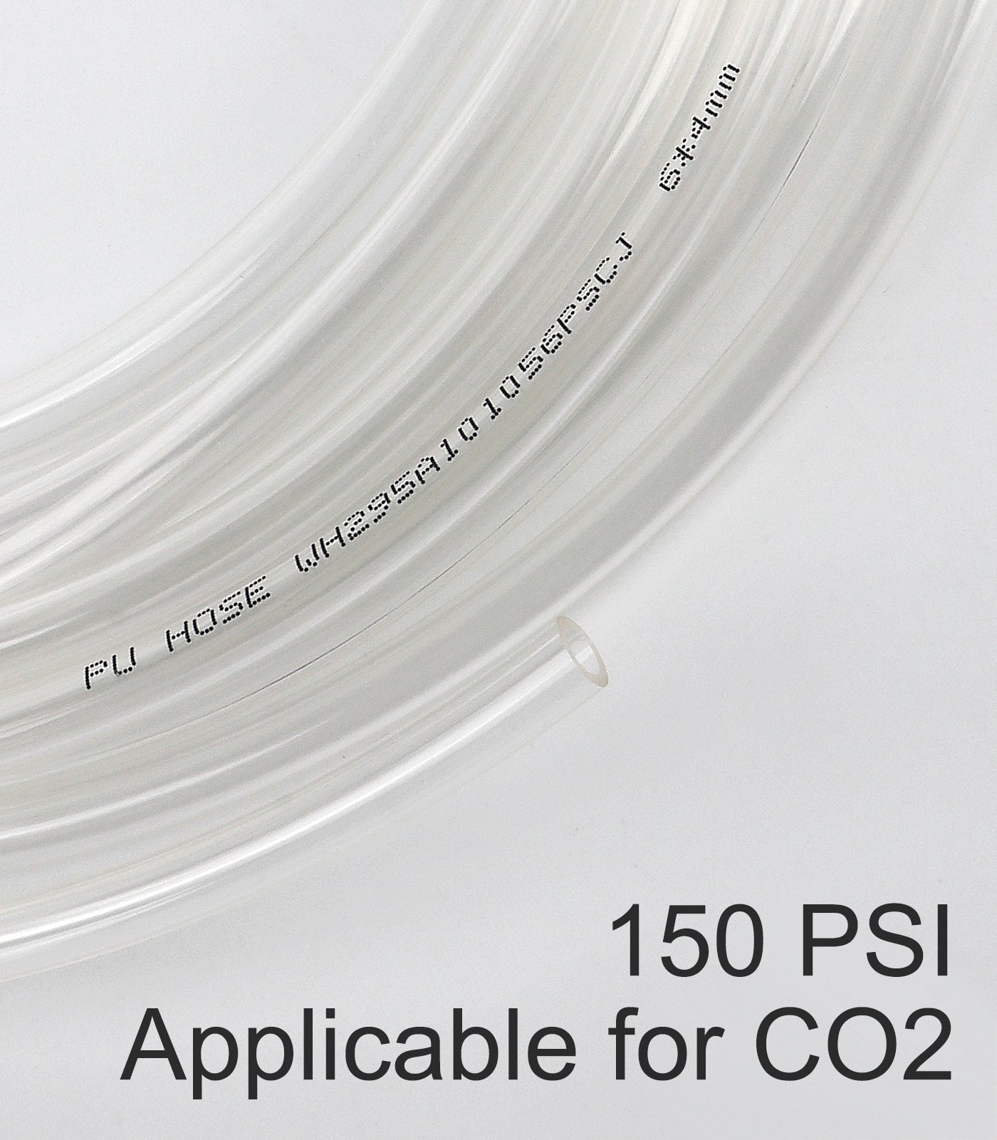 Aquarium Premium CO2 Proof Tubing PU Rigid Tube Clear 4/6mm 6m