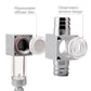 External Inline CO2 Diffuser Atomizer with Bubble Counter Aluminum Alloy for Planted Aquarium Canister Filter (DC400-L-16)