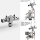 Clscea Aquarium CO2 Splitter Regulator Valve 2 Way, Dedicated to CO2 Generator