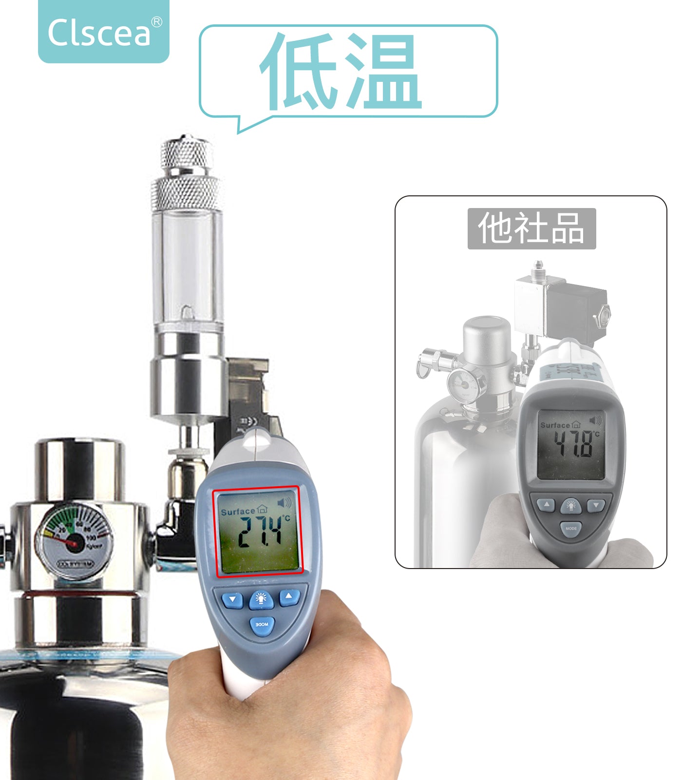 Clscea 水槽用化学反応式co2ジェネレーター 化学式co2 co2 添加 co2 システムキット ステンレス製 G600Smini 1