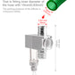 External Inline CO2 Diffuser Atomizer with Bubble Counter Aluminum Alloy for Planted Aquarium Canister Filter (DC400-L-16)