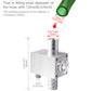 External Inline CO2 Diffuser Atomizer Aluminum Alloy for Planted Aquarium 12 mm