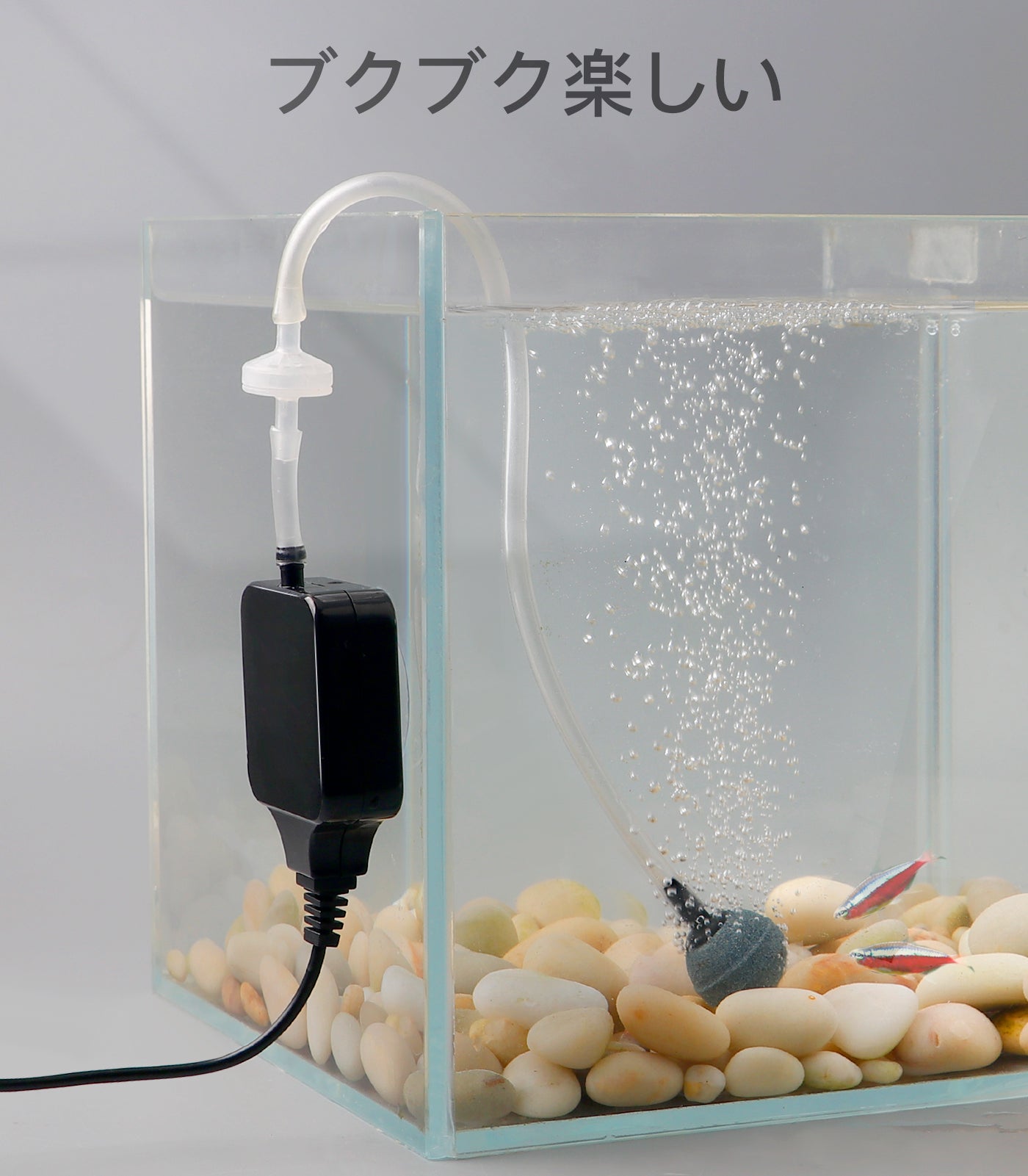 Clscea 金魚小型エアーポンプ 水槽用ミニ 酸素ポンプ 水槽酸素小型 多種固定方法