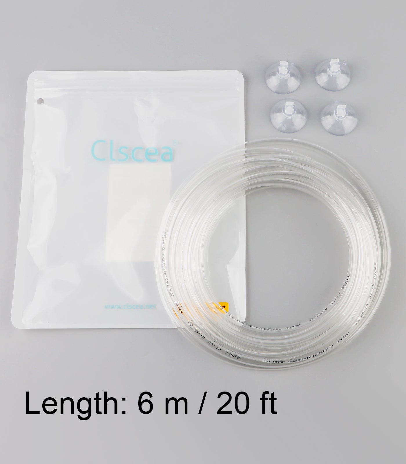 Aquarium Premium CO2 Proof Tubing PU Rigid Tube Clear 4/6mm 6m