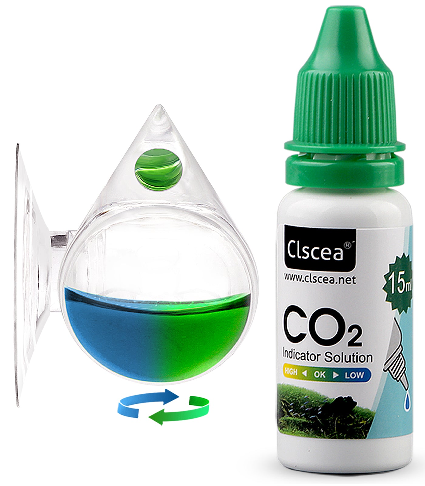 Aquarium CO2 Acrylic Drop Checker CO2 Indicator (Tear Drop & 15ml)