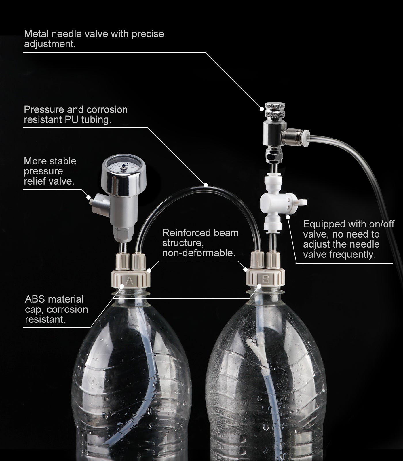 Clscea 水槽用DIY co2 ジェネレーター 化学式co2 水草用化学式co2セット co2 化学式 簡易モデル G210